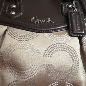 COACH Ashley Signature Dotted OP Sateen Canvas Signature Satchel USED ONCE